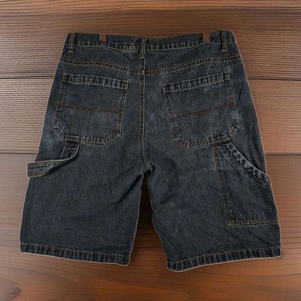 Y2k Jorts Rock & Rerock Mens 38 Baggy Carpenter Denim Dark Wash Jean Shorts